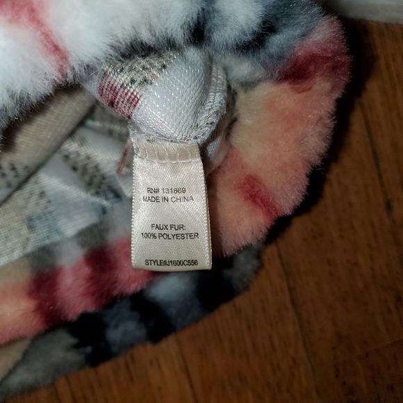 Honey & Sparkle Faux Fur Plaid Cropped Hoodie - Picture 6 of 11